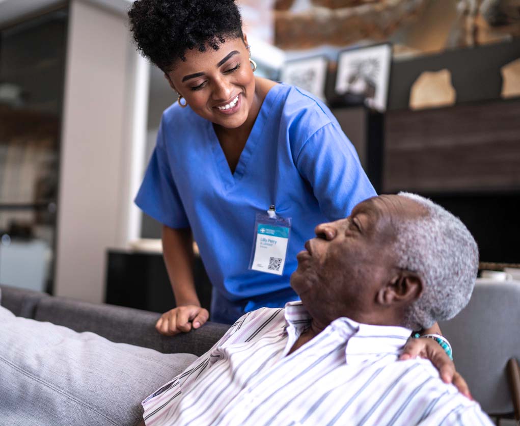 nurse comforting patient